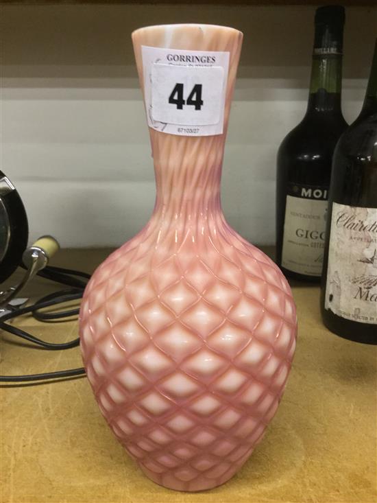 An American press moulded pineapple glass vase